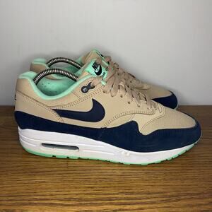 Nike Air Max 1 Desert Black Green Glow Womens 8.5 Athletic Sneakers 319986-206